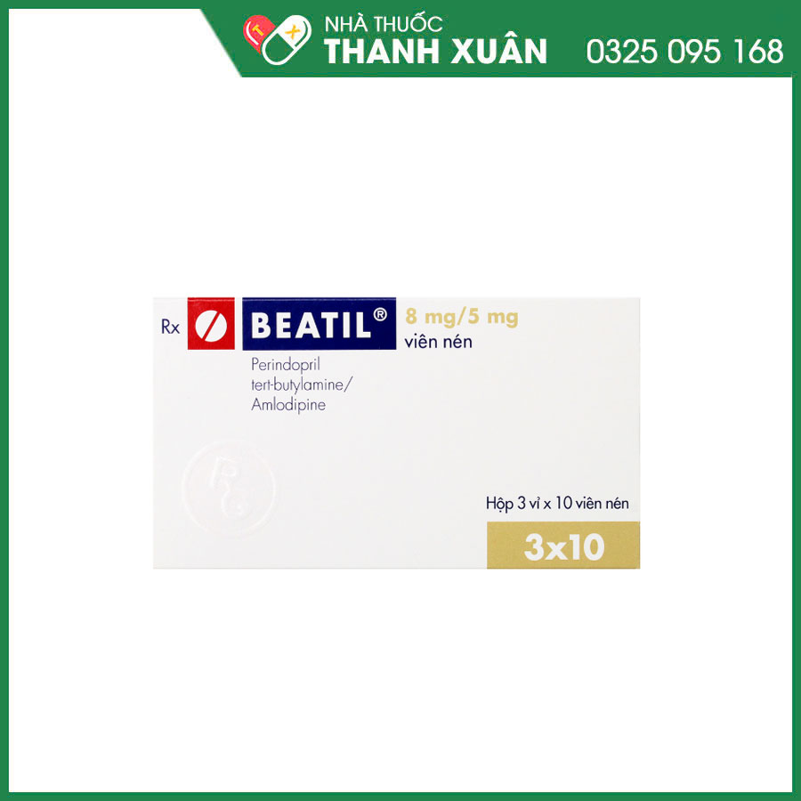 BEATIL 8mg/5mg thuốc điều trị tăng huyết áp vô căn và bệnh mạch vành ổn định